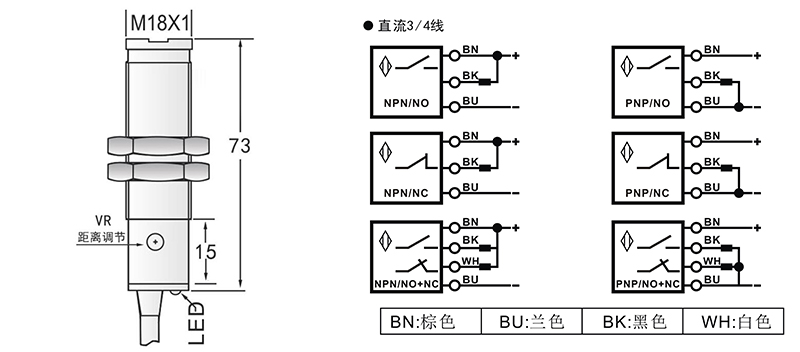 M18光電開(kāi)關(guān)漫反射式